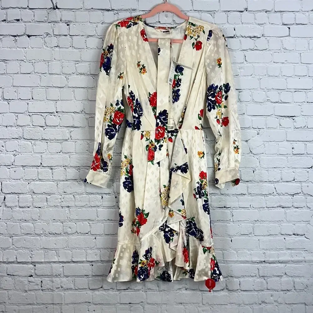 TORY BURCH Printed Silk Wrap Dress 2 NWT*